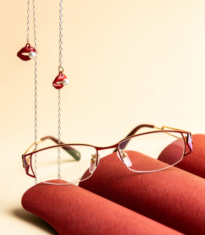 Designer eyeglass frame